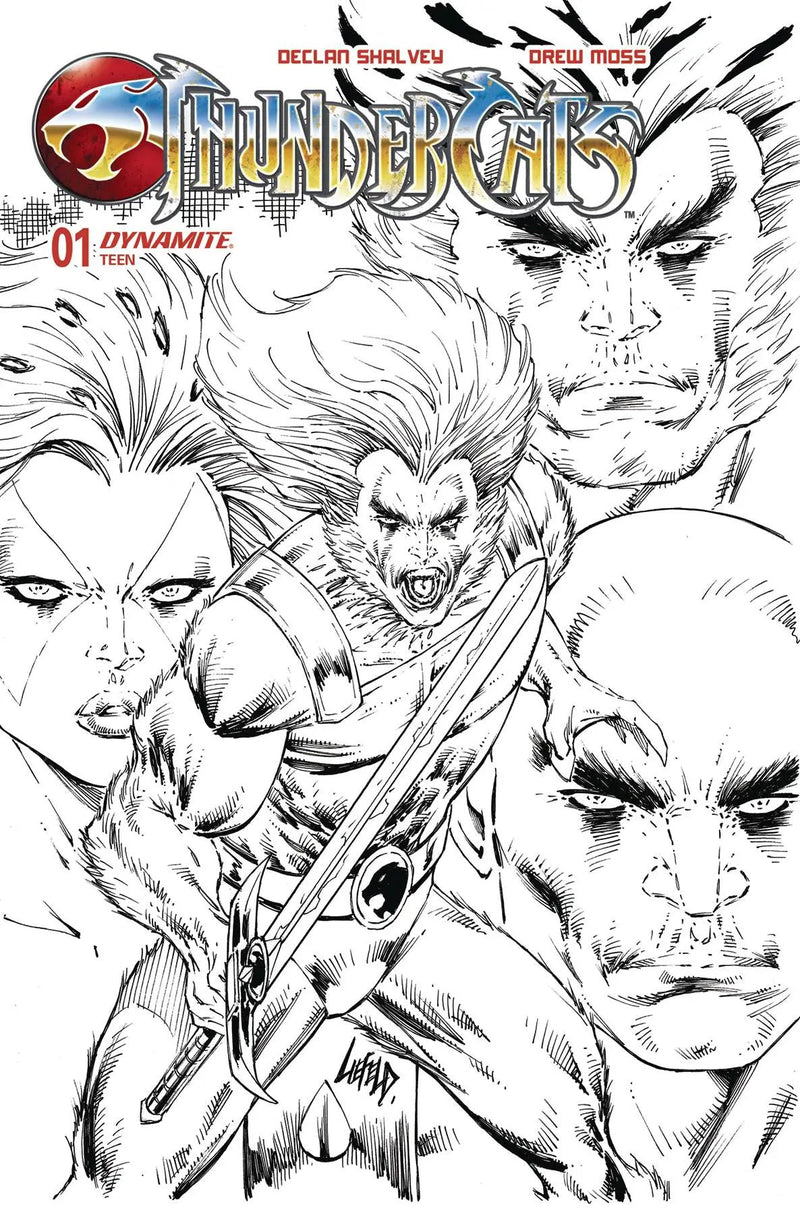 Thundercats #1 ZF 1:10 FOC Rob Liefeld B&W Variant (02/07/2024) Dynamite