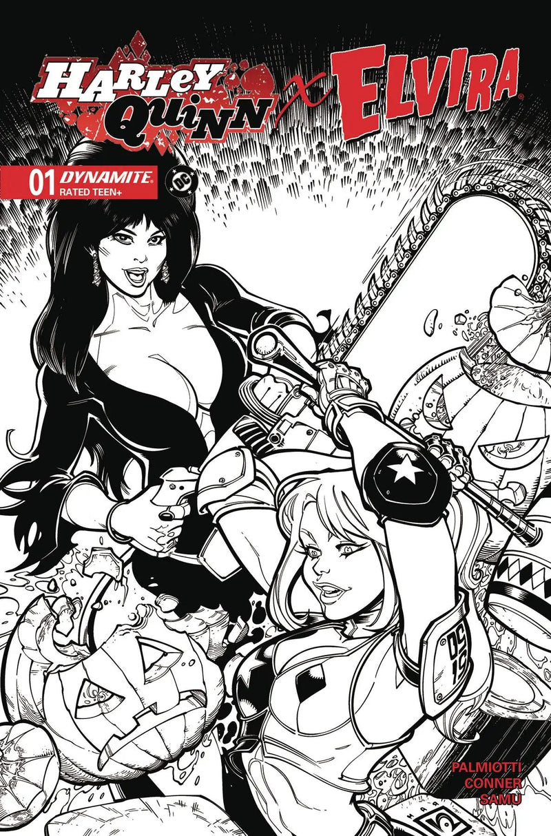 Harley Quinn X Elvira #1 O 1:10 Chad Hardin Line Art Variant (10/08/2025) Dynamite
