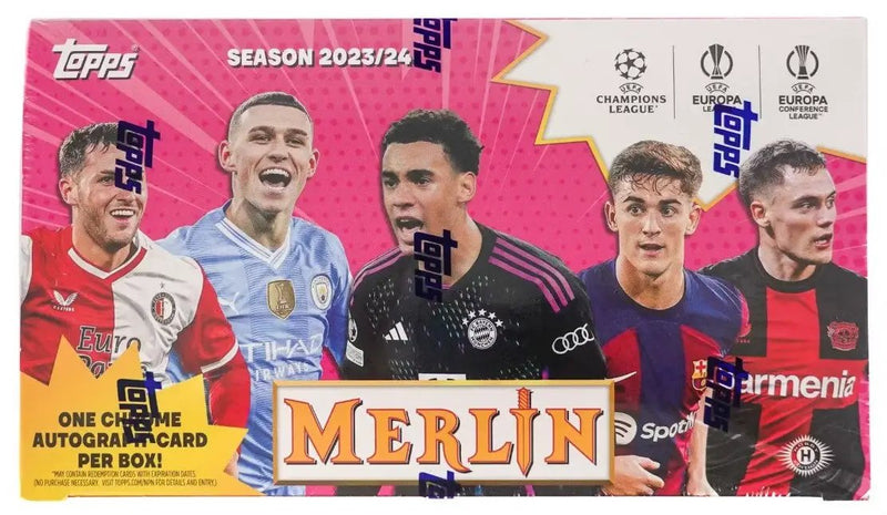 2023/24 Topps Chrome Merlin UEFA Club Competitions Soccer Hobby Box