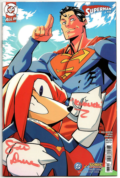 Superman #38 F Daniele Di Nicuolo Dc X Sonic Variant SIGNED Scott Dreier Knuckles (05/27/2026) Dc