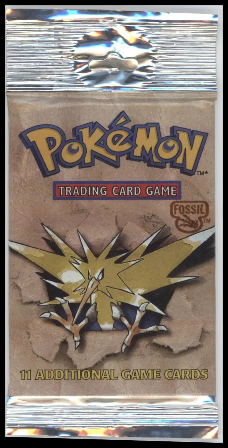 1999 WOTC Pokemon Fossil Unlimited Zapdos Booster Pack