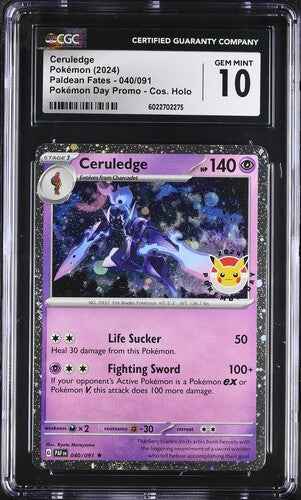 Ceruledge Pokemon Day Stamped Promo 040/091 CGC 10