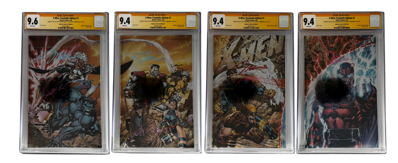 [TRIPLE SIGNED CGC YELLOW LABEL 4 PACK FOIL] X-Men 1991 #1 Facsimile Jim Lee | Claremont |  Williams Cover Var [Set #3]