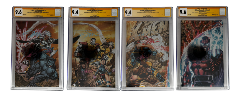[TRIPLE SIGNED CGC YELLOW LABEL 4 PACK FOIL] X-Men 1991 #1 Facsimile Jim Lee | Claremont |  Williams Cover Var [Set #2]