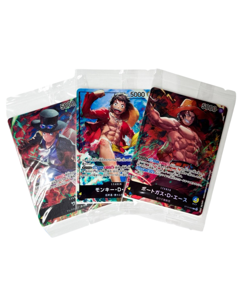 Sabo Ace Luffy ST13-001-002-003 Seven Eleven Sealed Set Japanese Promo - One Piece Promotion Cards Foil