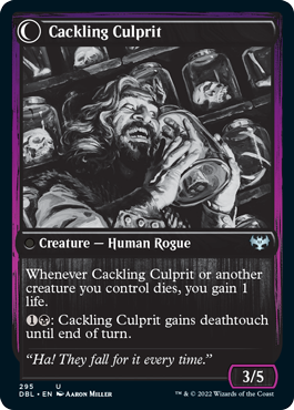 Panicked Bystander // Cackling Culprit (DBL-295) - Innistrad: Double Feature: (Double Faced Transform)