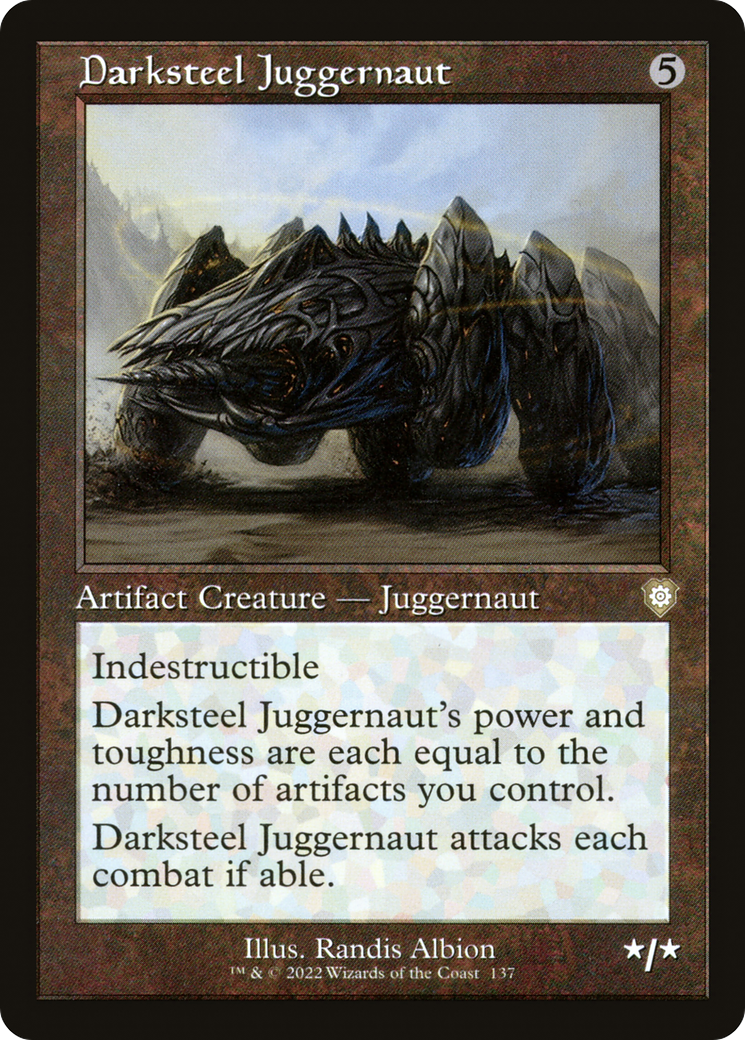 Darksteel Juggernaut (Retro Frame) (BRC-137) - The Brothers' War Commander