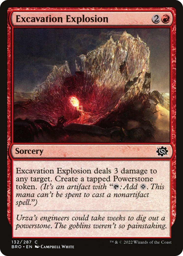 Excavation Explosion (BRO-132) - The Brothers' War Foil