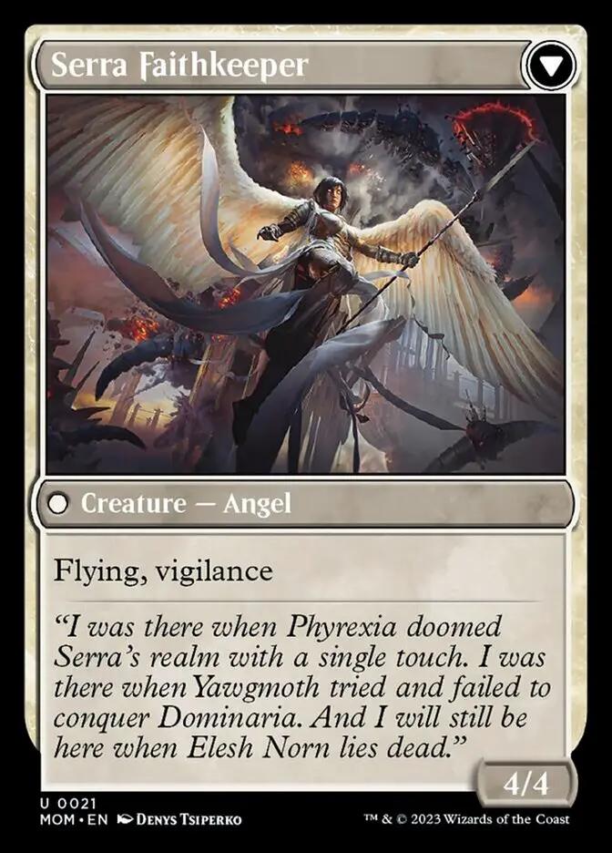 Invasion of Dominaria // Serra Faithkeeper (MOM-021) - March of the Machine Foil