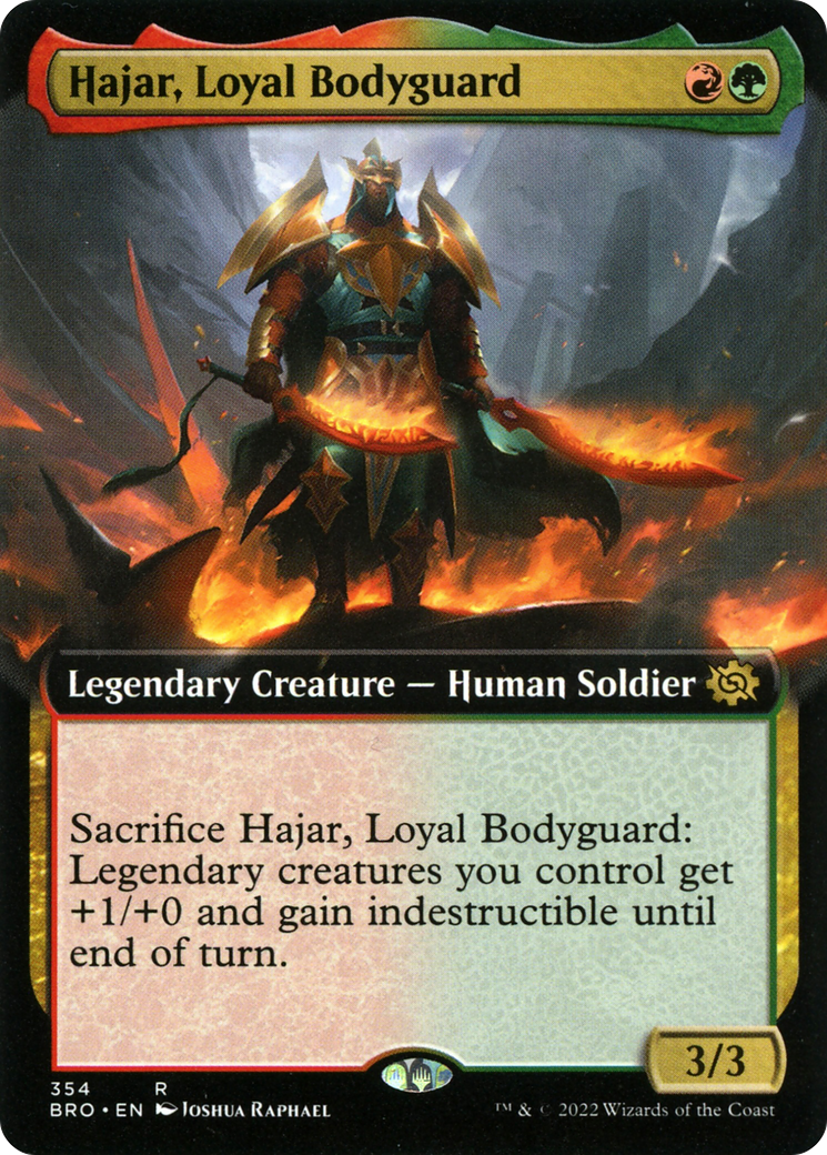 Hajar, Loyal Bodyguard (BRO-354) - The Brothers' War: (Extended Art) Foil