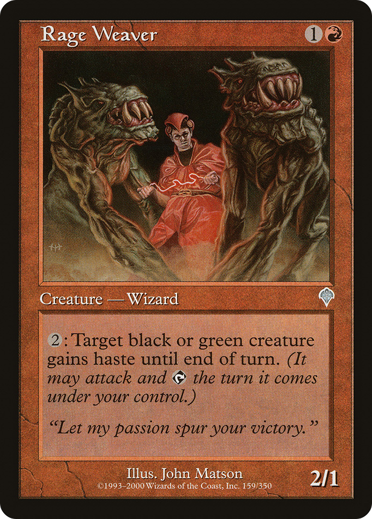 Rage Weaver (INV-159) - Invasion Foil