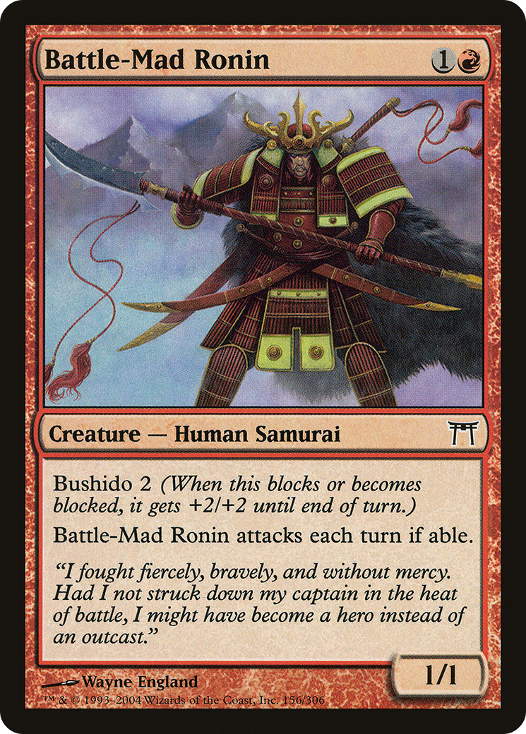 Battle-Mad Ronin (CHK-156) - Champions of Kamigawa Foil