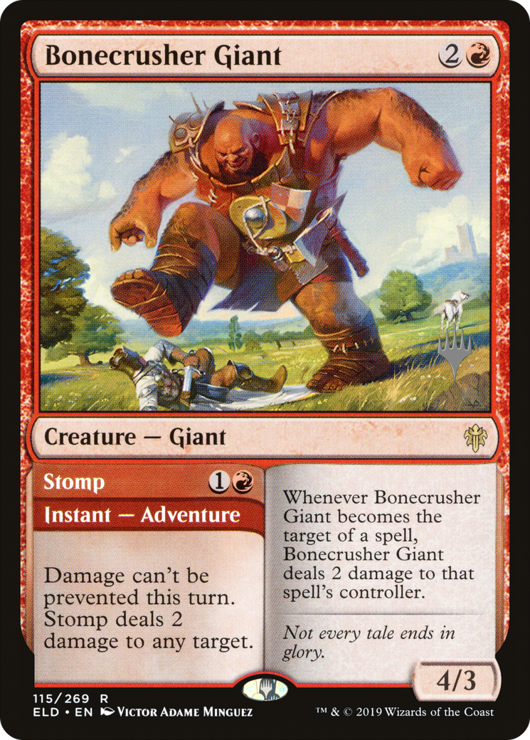 Bonecrusher Giant // Stomp (PPELD-115P) - Throne of Eldraine Promos Foil