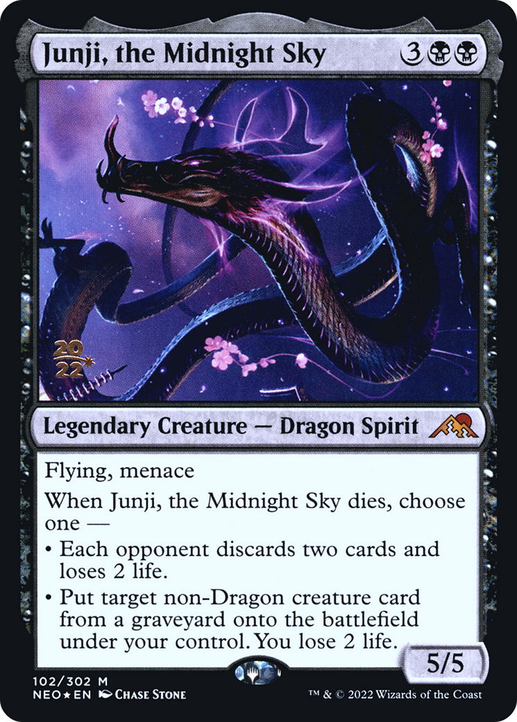 Junji, the Midnight Sky (PRE-102S) - Kamigawa: Neon Dynasty Promos Foil