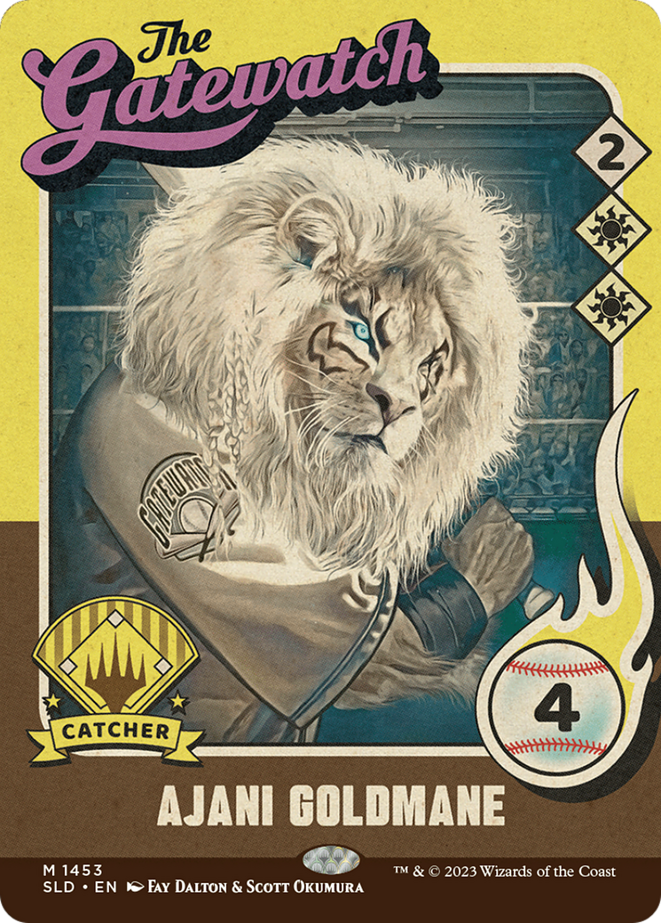 Ajani Goldmane // Ajani Goldmane (SLD-1453) - Secret Lair Drop: (Full Art) (Borderless) Foil