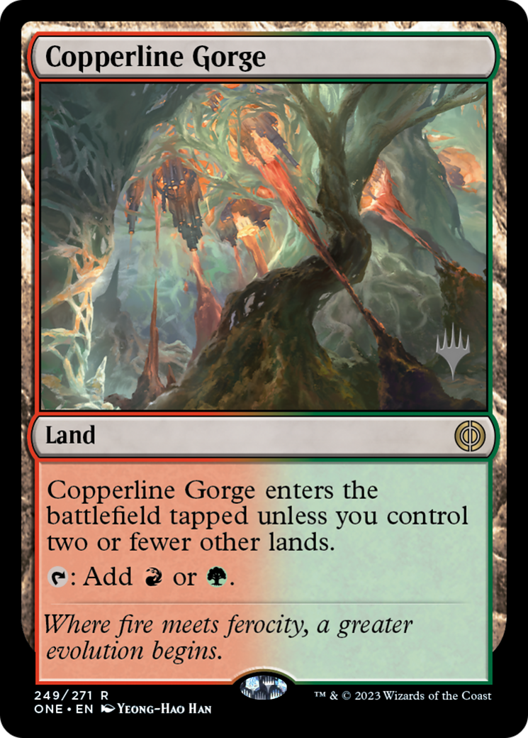 Copperline Gorge (PPONE-249) - Phyrexia: All Will Be One Promos Foil