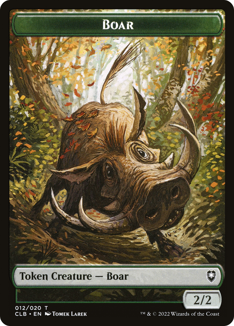 Boar (CLB-012) - Battle for Baldur's Gate Tokens Foil