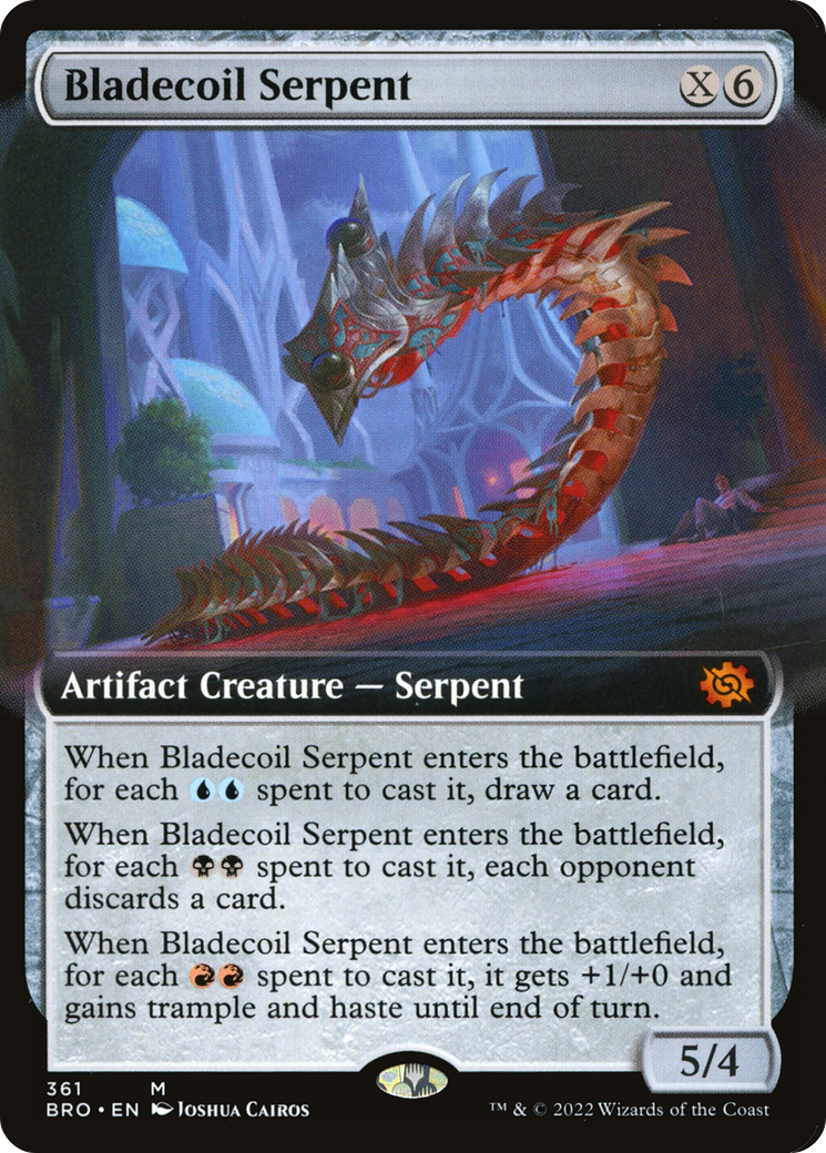Bladecoil Serpent (BRO-361) - The Brothers' War: (Extended Art) Foil