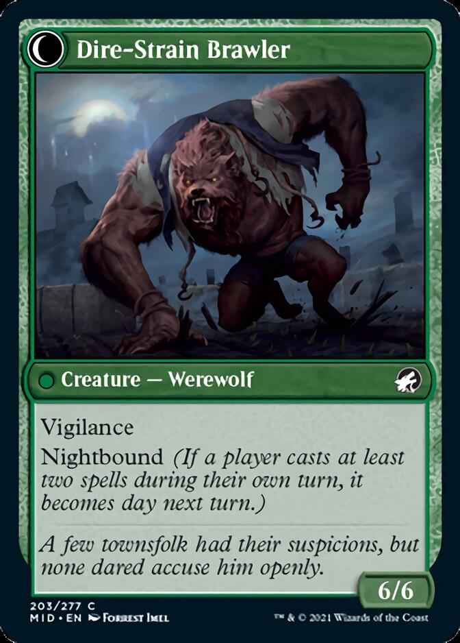 Tireless Hauler // Dire-Strain Brawler (MID-203) - Innistrad: Midnight Hunt: (Double Faced Transform)