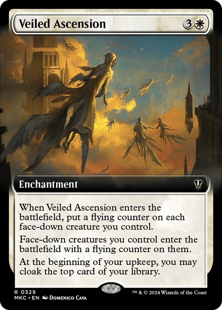 Veiled Ascension (MKC-329) - Murders at Karlov Manor Commander: (Extended Art)