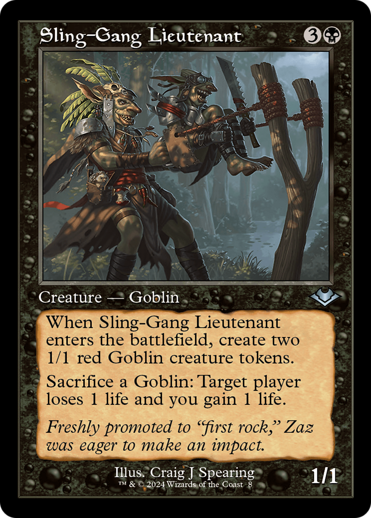 Sling-Gang Lieutenant (Retro Frame) (MH1-008) - Modern Horizons 2 Timeshifts Foil
