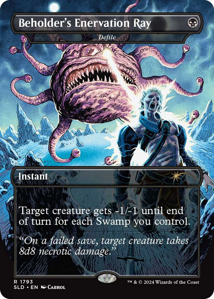 Defile (SLD-1793) - Secret Lair Drop / Beholder's Enervation Ray (Borderless) Foil