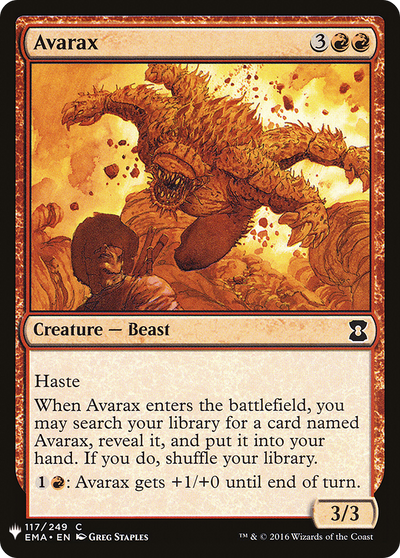 Avarax (LIST-EMA-117) - The List