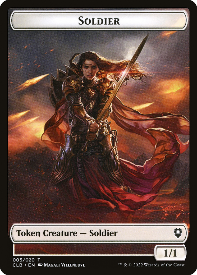 Soldier (CLB-005) - Battle for Baldur's Gate Tokens Foil