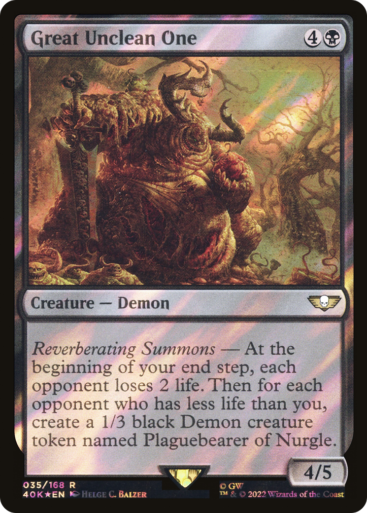 Great Unclean One (40K-35★) - Warhammer 40,000 Commander Foil