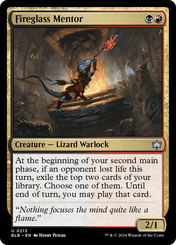 Fireglass Mentor (BLB-213) - Bloomburrow Foil
