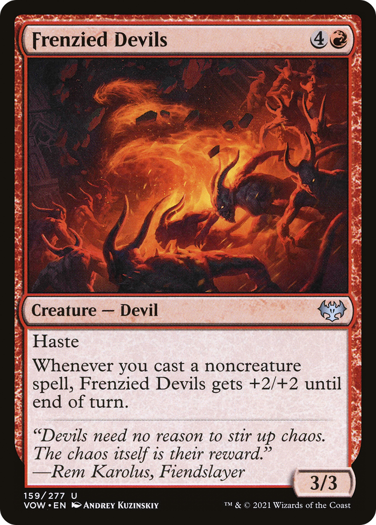 Frenzied Devils (VOW-159) - Innistrad: Crimson Vow Foil