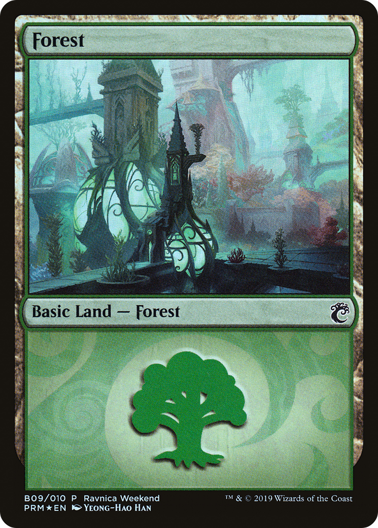 Forest (LARP-B09) - RNA Ravnica Weekend Foil