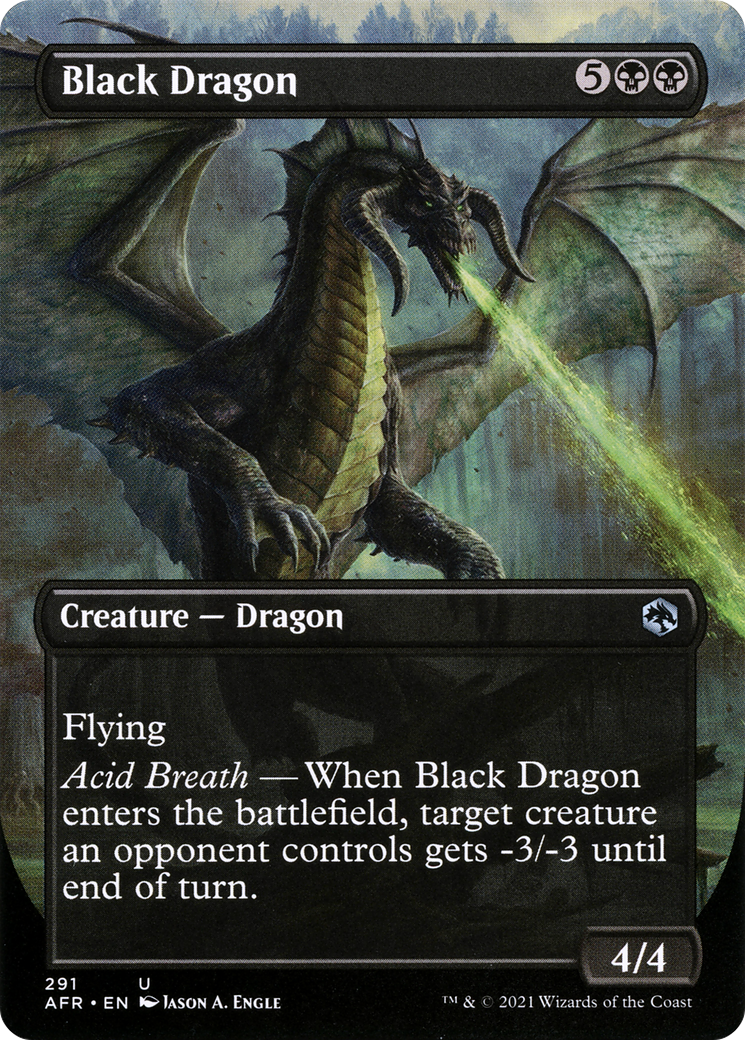 Black Dragon (AFR-291) - Adventures in the Forgotten Realms (Borderless) Foil