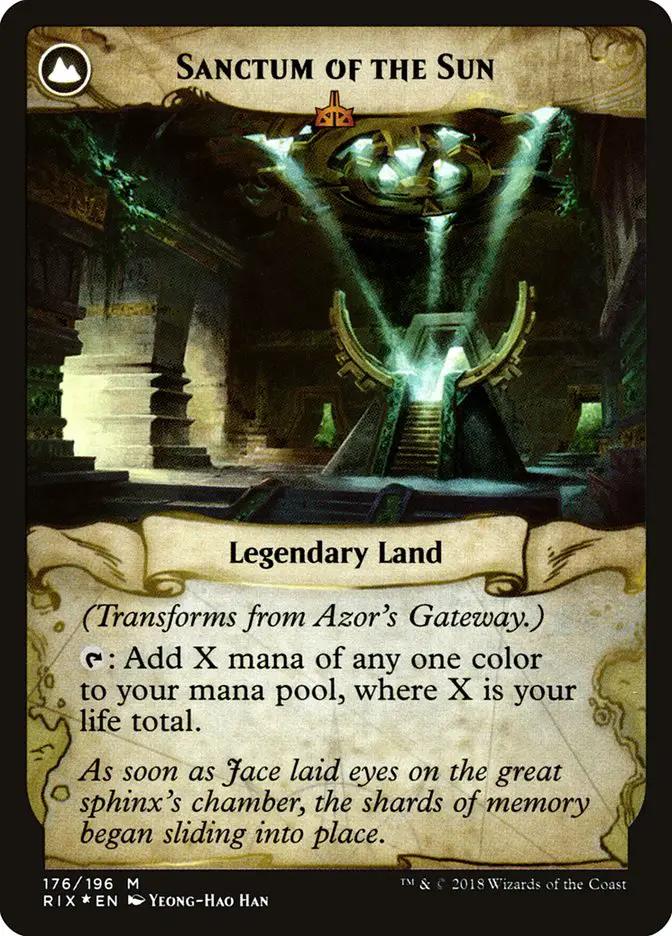 Azor's Gateway // Sanctum of the Sun (PRE-176) - Rivals of Ixalan Promos: (compasslanddfc) Foil
