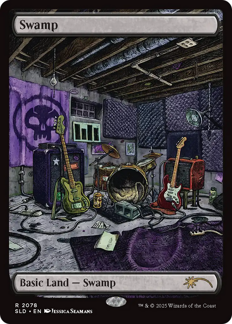 Swamp (SLD-2078) - Secret Lair Drop (Borderless) Foil