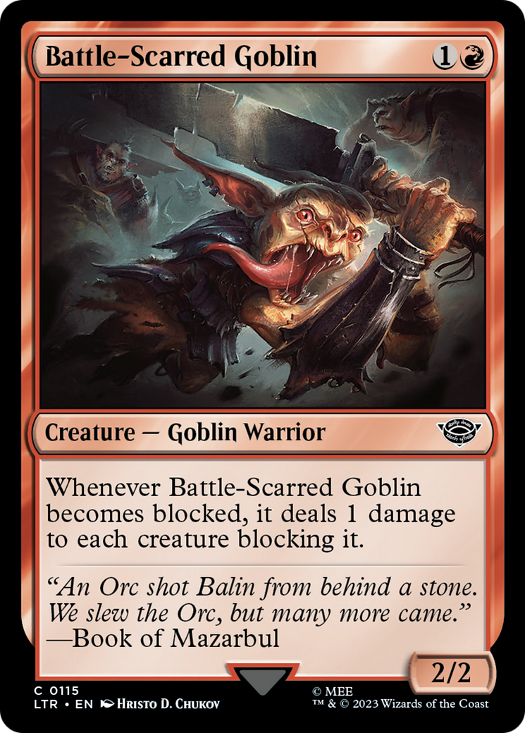 Battle-Scarred Goblin (LTR-115) - The Lord of the Rings: Tales of Middle-earth Foil