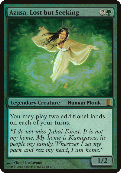 Azusa, Lost but Seeking (OVER-) - Commander's Arsenal Oversized Foil