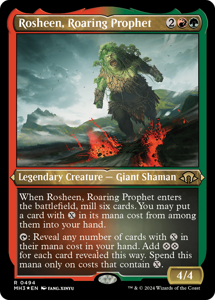 Rosheen, Roaring Prophet (MH3-494) - Modern Horizons 3 Etched Foil