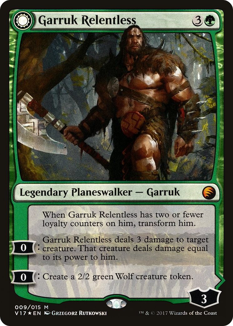 Garruk Relentless // Garruk, the Veil-Cursed (V17-009) - From the Vault: Transform: (Double Faced Transform) Foil