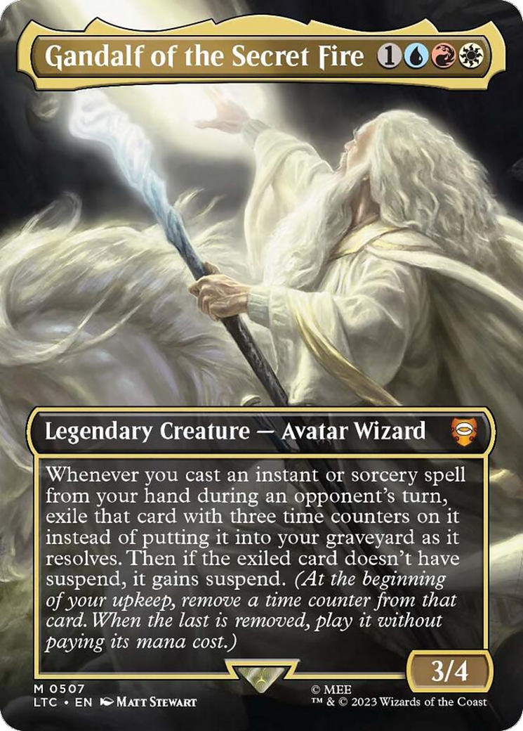 Gandalf of the Secret Fire (LTC-507) - Tales of Middle-earth Commander (Borderless) Foil