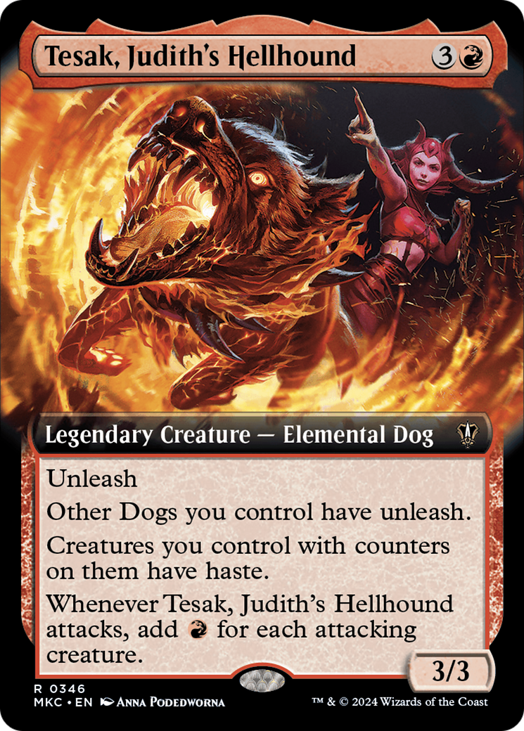 Tesak, Judith's Hellhound (MKC-346) - Murders at Karlov Manor Commander: (Extended Art)