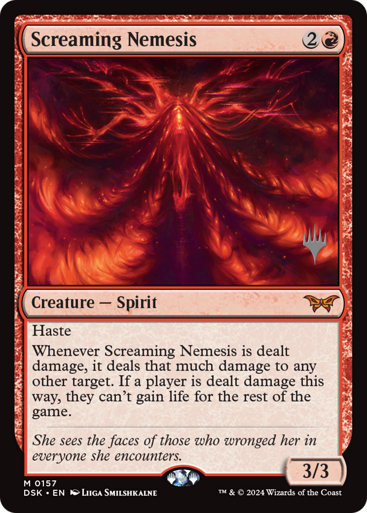Screaming Nemesis (PPDSK-157) - Duskmourn: House of Horror Promos Foil