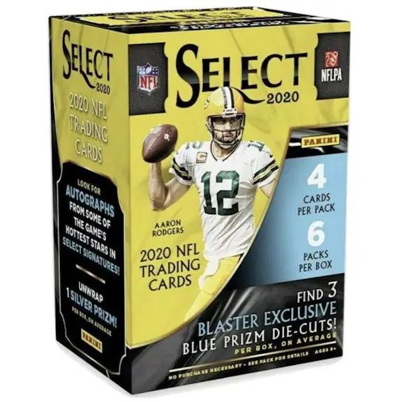 2020 Panini Select Football 24-Card Blaster Box - Blue Prizm Die-Cuts