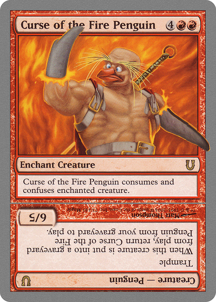 Curse of the Fire Penguin // Curse of the Fire Penguin Creature (UNH-073) - Unhinged Foil