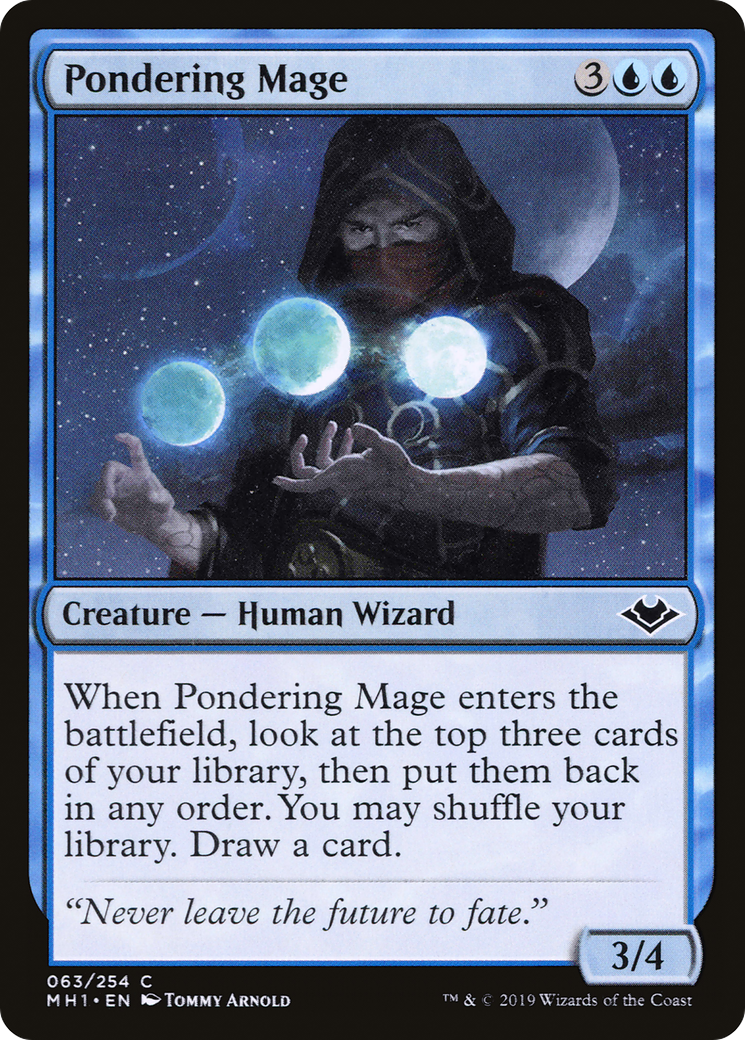 Pondering Mage (MH1-063) - Modern Horizons Foil