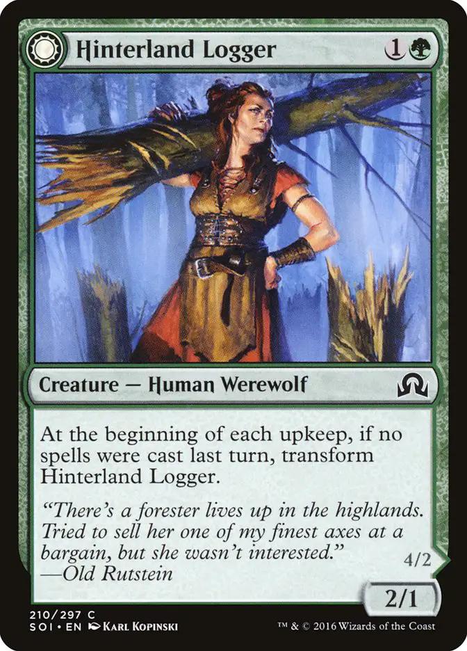 Hinterland Logger // Timber Shredder (SOI-210) - Shadows over Innistrad: (Double Faced Transform) Foil