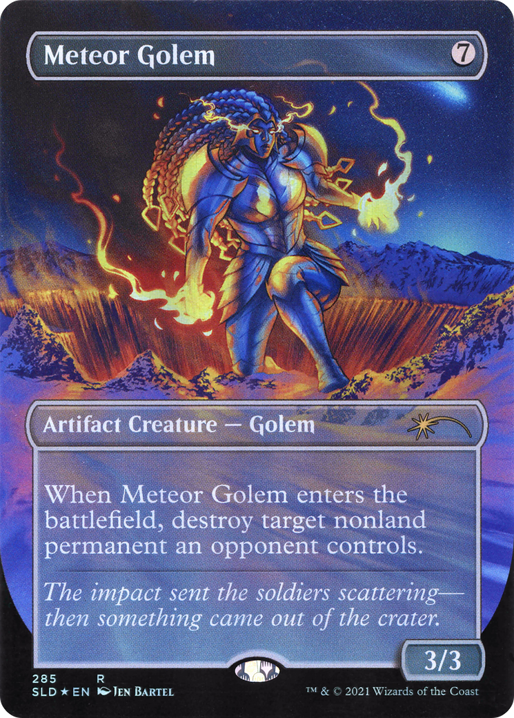 Meteor Golem (SLD-285) - Secret Lair Drop (Borderless) Foil