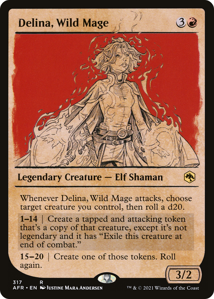 Delina, Wild Mage (AFR-317) - Adventures in the Forgotten Realms: (Showcase) Foil