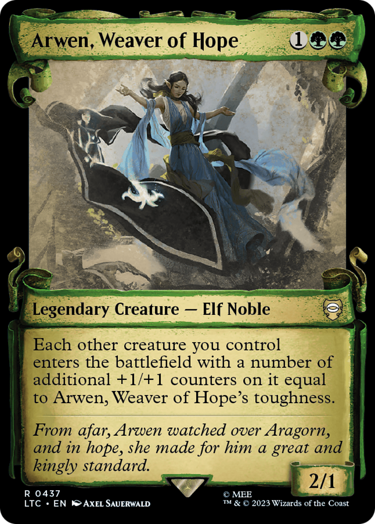 Arwen, Weaver of Hope (LTC-437) - Tales of Middle-earth Commander: (Showcase) Foil