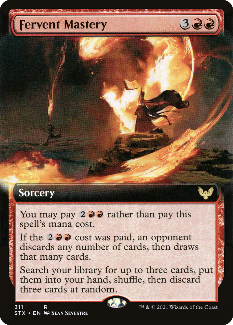 Fervent Mastery (STX-311) - Strixhaven: School of Mages: (Extended Art) Foil